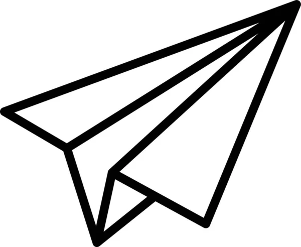 Verzenden Bericht Origami Pictogram Omtrek Stijl — Stockvector