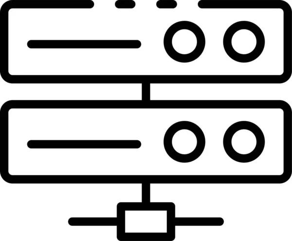 Server Database Opslag Pictogram — Stockvector