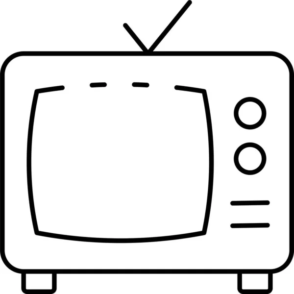 Ikon Elektronik Televisi - Stok Vektor