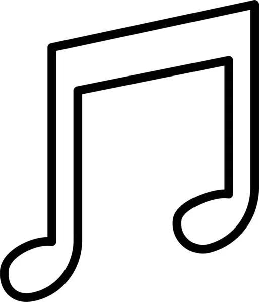 Música Musical Icono Multimedia Estilo Esquema — Vector de stock