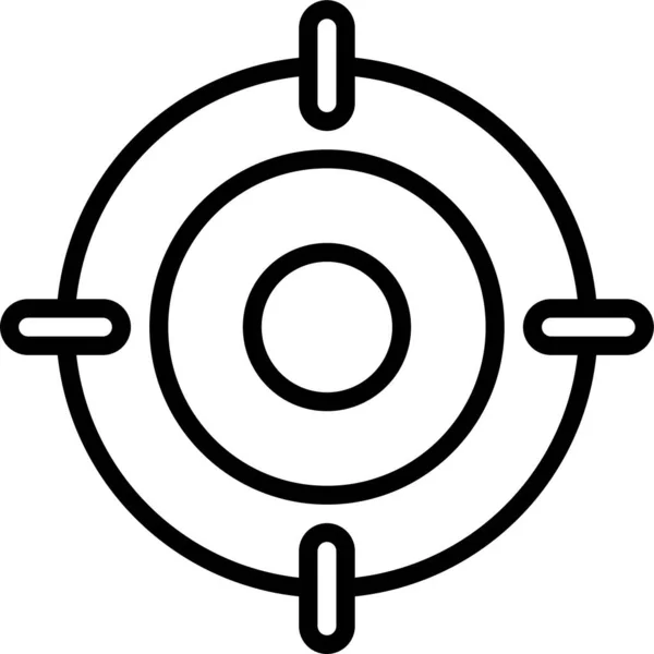 Цель Съемки Трекер Значок Стиле Наброска — стоковый вектор