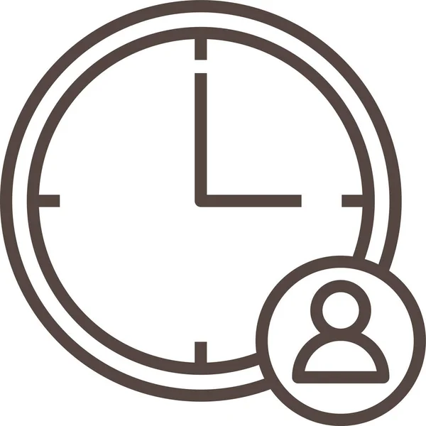 Reloj Pared Icono Del Reloj — Archivo Imágenes Vectoriales