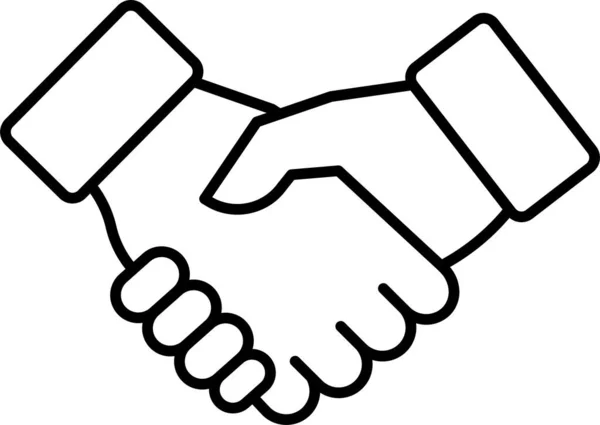 Handskakningsavtal Partnerskap Ikon — Stock vektor