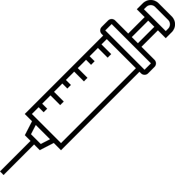 Injekciós Kábítószer Fecskendő Ikon — Stock Vector