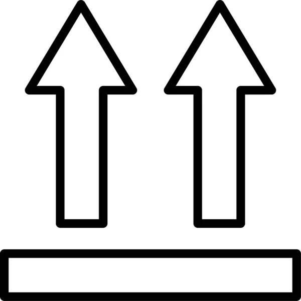 Flèche Vers Haut Icône Vers Haut — Image vectorielle
