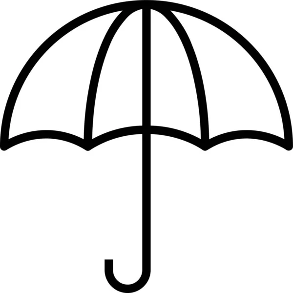 Parasol Deszczowy Pogoda Ikona Zarysie Stylu — Wektor stockowy