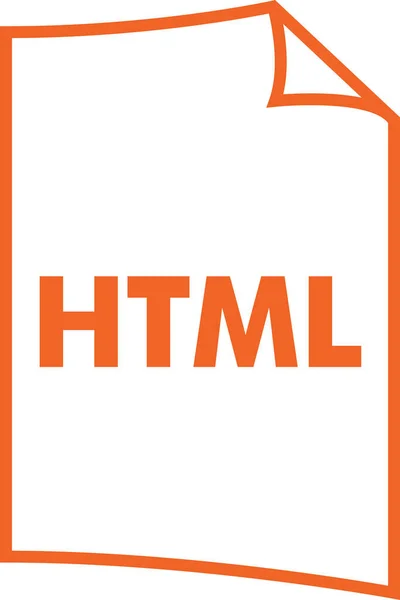 扩展名文件格式Html图标 轮廓样式 — 图库矢量图片