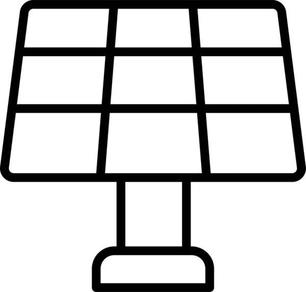 Ikona Energie Solárního Panelu Stylu Osnovy — Stockový vektor
