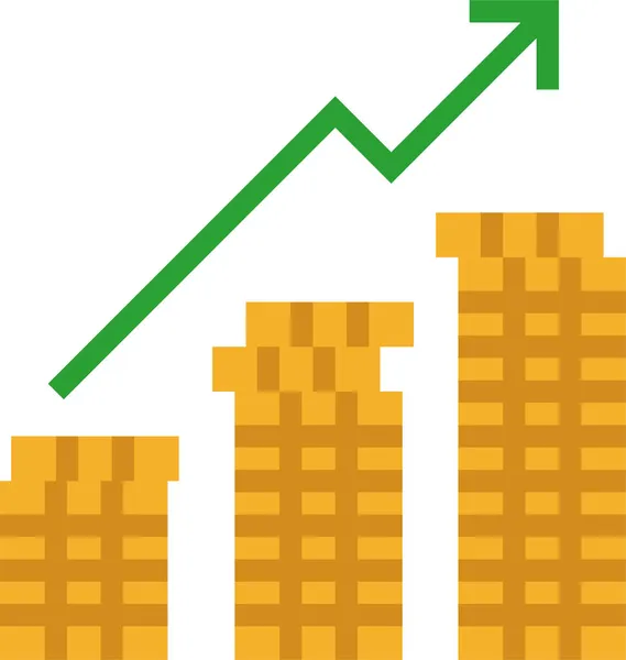 Wachstumsikone Der Bankenfinanzierung Der Kategorie Business Management — Stockvektor