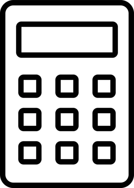 Calculator Mathematics Buttons Icon Outline Style — Stock Vector