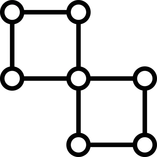 Icono Química Estructura Molécula Estilo Contorno — Vector de stock