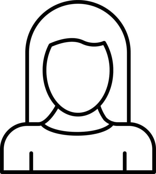 Femme Personne Femme Icône — Image vectorielle