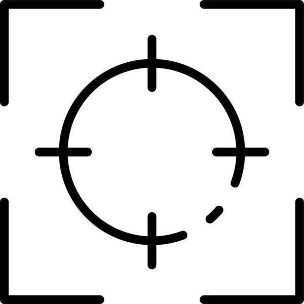 Цель Цель Иконка Фокуса Стиле Абрис — стоковый вектор