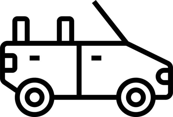 Sedan Auto Cestování Ikona — Stockový vektor