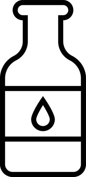 Botella Leche Bebida Icono Estilo Esquema — Vector de stock
