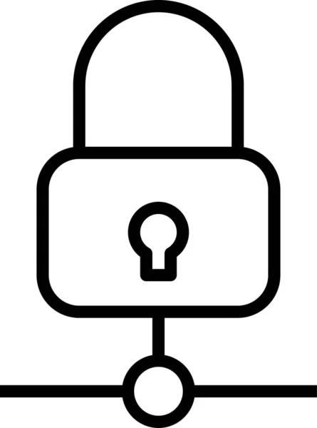Иконка Безопасности Интернете Стиле Набросков — стоковый вектор