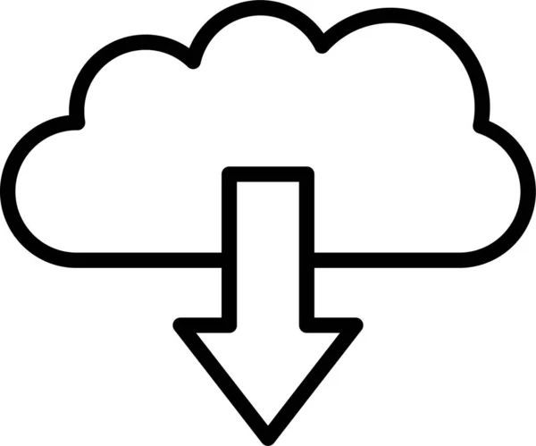 Ikona Sieci Danych Chmurze — Wektor stockowy