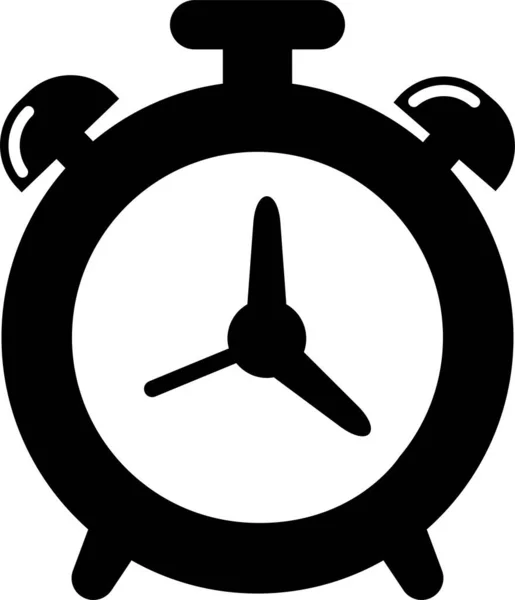 Ρολόι Χρόνο Διαχείρισης Εικονίδιο Συναγερμού Στερεό Στυλ — Διανυσματικό Αρχείο