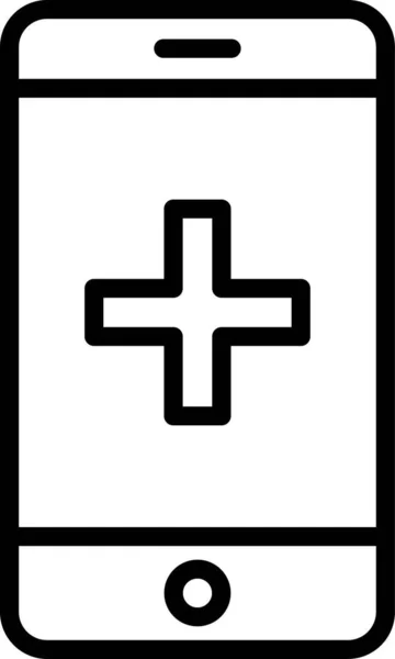 Icono Móvil Primeros Auxilios — Vector de stock