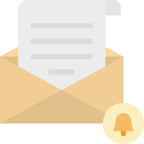 Email Lettre Mail Icône Dans Style Plat — Image vectorielle