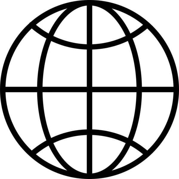 Иконка Планеты Земля Стиле Наброска — стоковый вектор