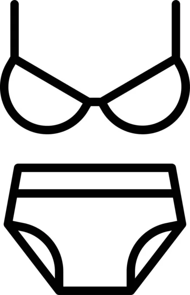 Bikini Swimwear Swimsuit Icon — Stock Vector