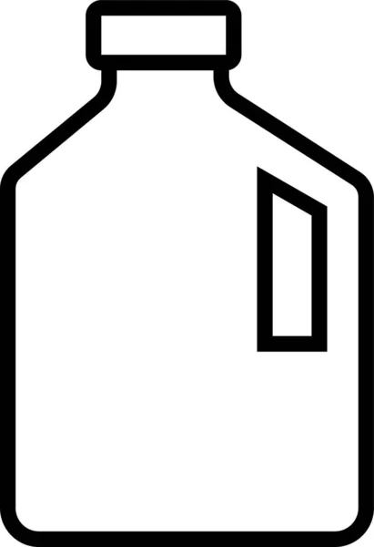 Gallon Melk Ontbijt Pictogram Omtrek Stijl — Stockvector