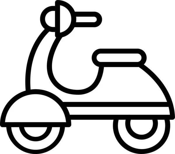 Scooter Vespa Transport Icon Estilo Contorno — Vector de stock