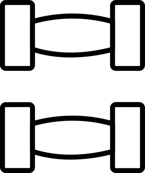 Вага Фітнес Спортзал Значок Контурному Стилі — стоковий вектор