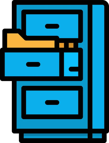 Иконка Мебели Шкафа Стиле Заполненного Контура — стоковый вектор