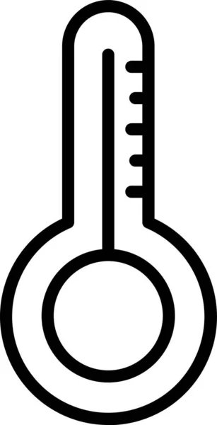 Sıcaklık Fahrenheit Civa Simgesi Dış Hat Biçiminde — Stok Vektör