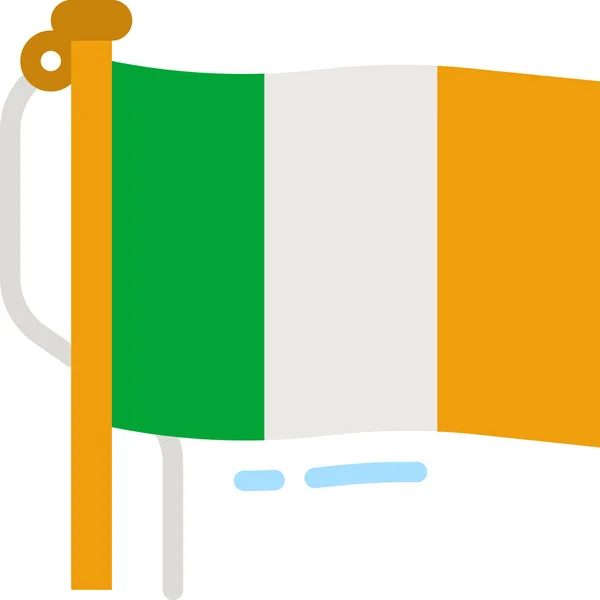 アイルランドの国旗アイコン — ストックベクタ