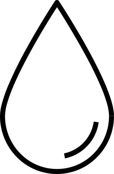 Печатать Значок Капли Жидкости Стиле Контура — стоковый вектор