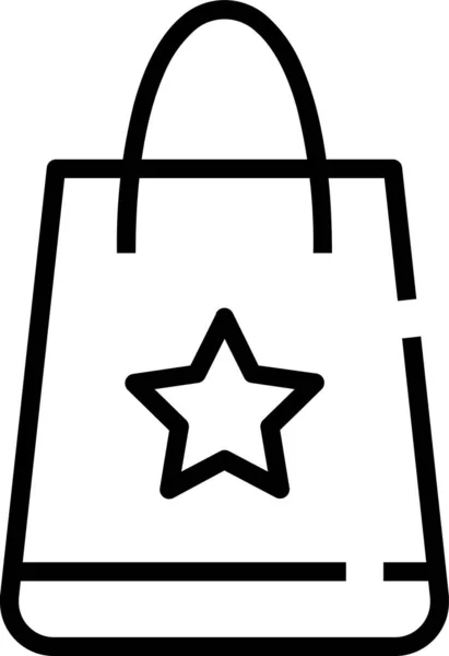 Tasche Tragen Warenkorb Symbol Umriss Stil — Stockvektor