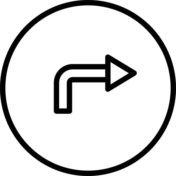 Blinksignalsymbol Umrissen — Stockvektor