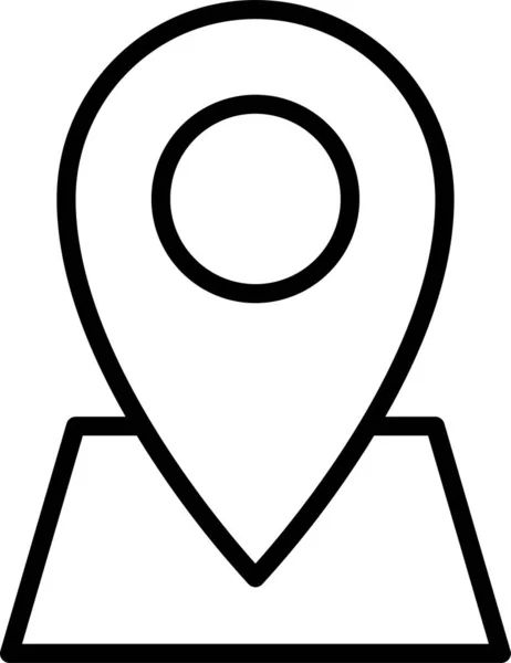 Ubicación Pin Marcador Posición Icono — Vector de stock