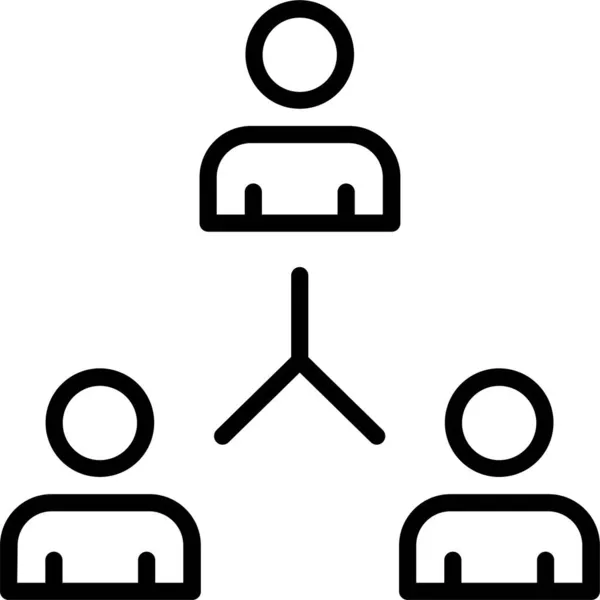 Иконка Группы Пользователей Стиле Наброска — стоковый вектор