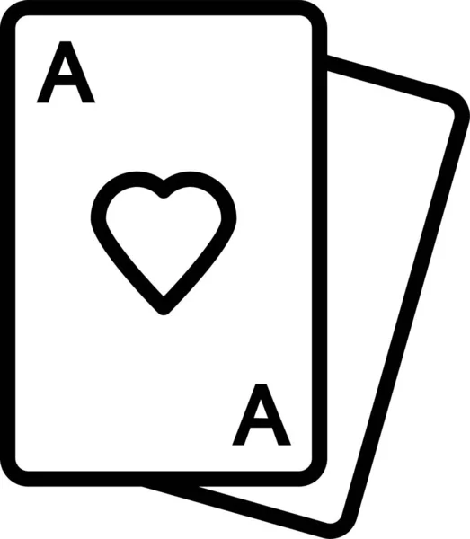 Pokerspiel Ikone — Stockvektor