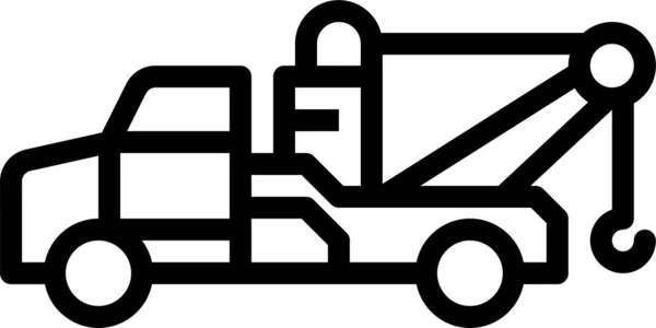 Значок Евакуатора Автомобіля Контурному Стилі — стоковий вектор