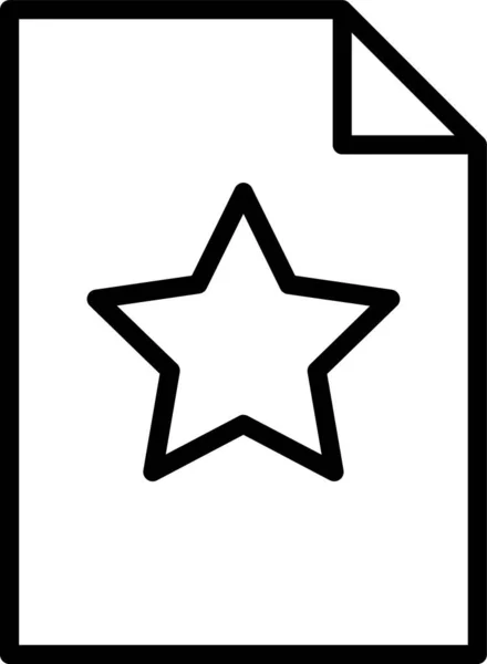 Lieblingssternsymbol Umrissstil — Stockvektor