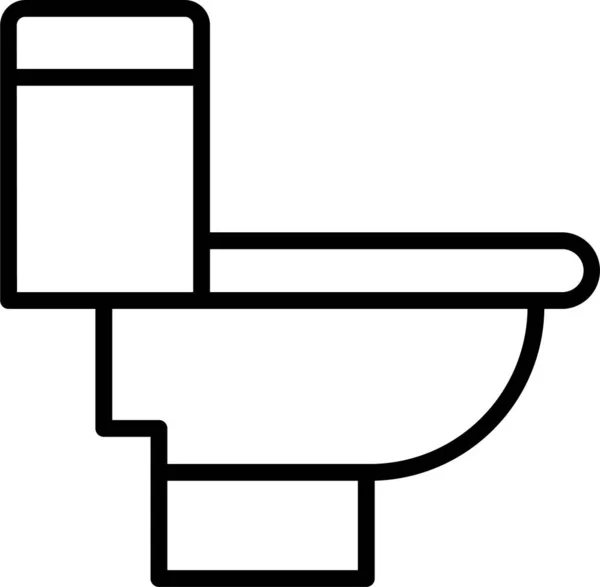 Toalete Ícone Mobiliário Banheiro Estilo Esboço —  Vetores de Stock