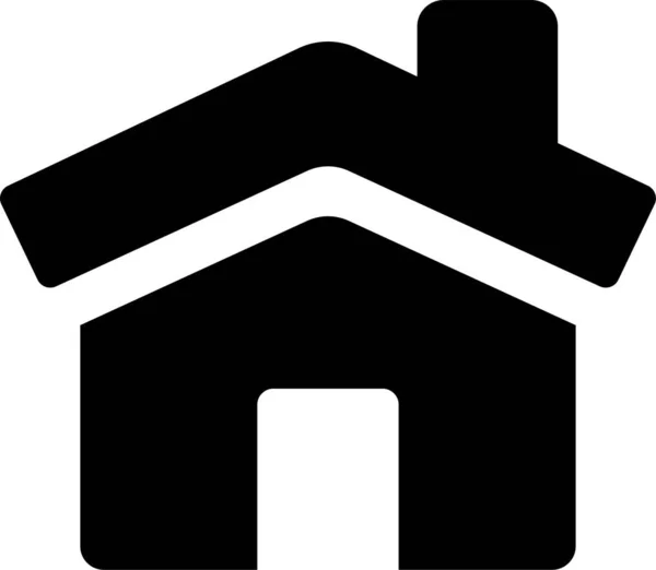Casa Casa Icono Real Estilo Sólido — Vector de stock