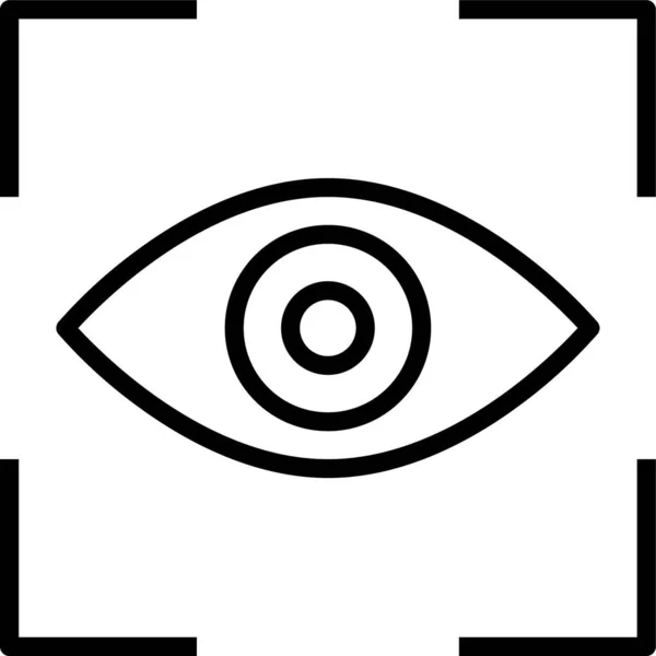 Εικονίδιο Εστίασης Προβολής Ματιών Στυλ Περίγραμμα — Διανυσματικό Αρχείο