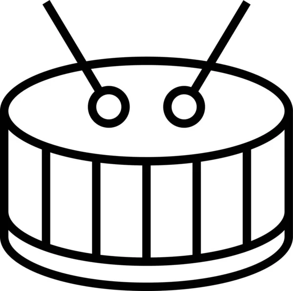 ドラムスティック楽器のアイコンをアウトラインスタイルで表示 — ストックベクタ