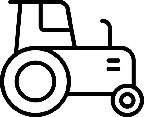 Traktor Transport Jordbruk Ikon Kontur Stil — Stock vektor