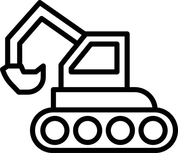 Crane Vehicle Automobile Icon — Stock Vector