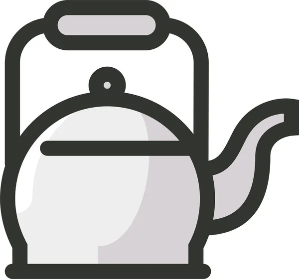 Значок Чайника Кави Заповненому Стилі — стоковий вектор
