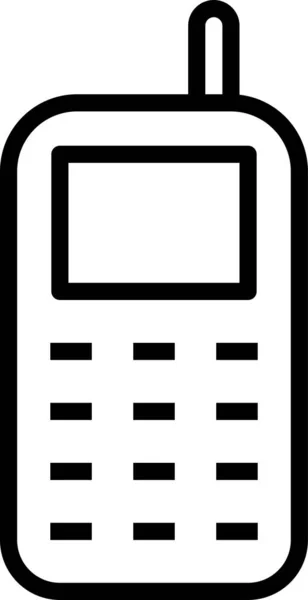 Telefoon Oproep Pictogram Omtrek Stijl — Stockvector