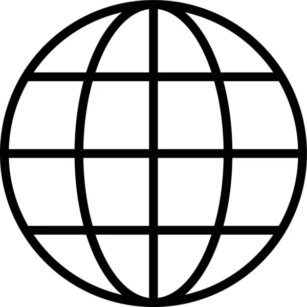 Иконка Земного Шара Стиле Наброска — стоковый вектор