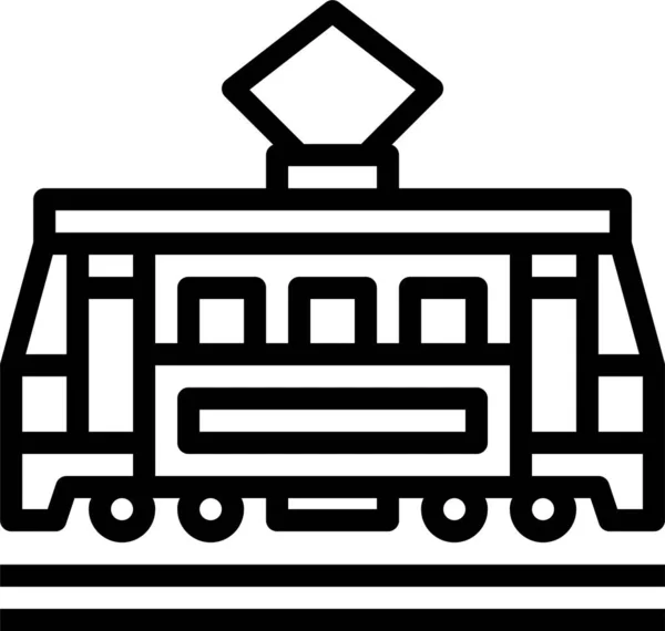 Trein Tram Vervoer Pictogram — Stockvector